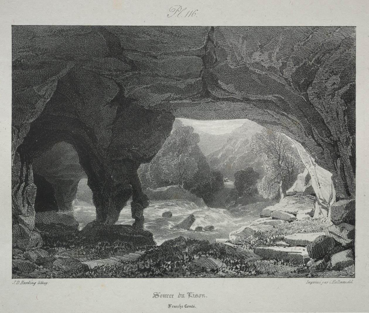 Maleriske og romantiske rejser i det gamle Frankrig. Franche-Comte..., 1825. af James Duffield Harding