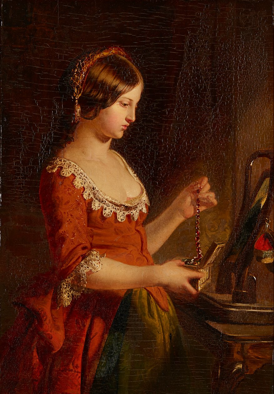 Jewel Casket (olie om bord) af James Eckford Lauder