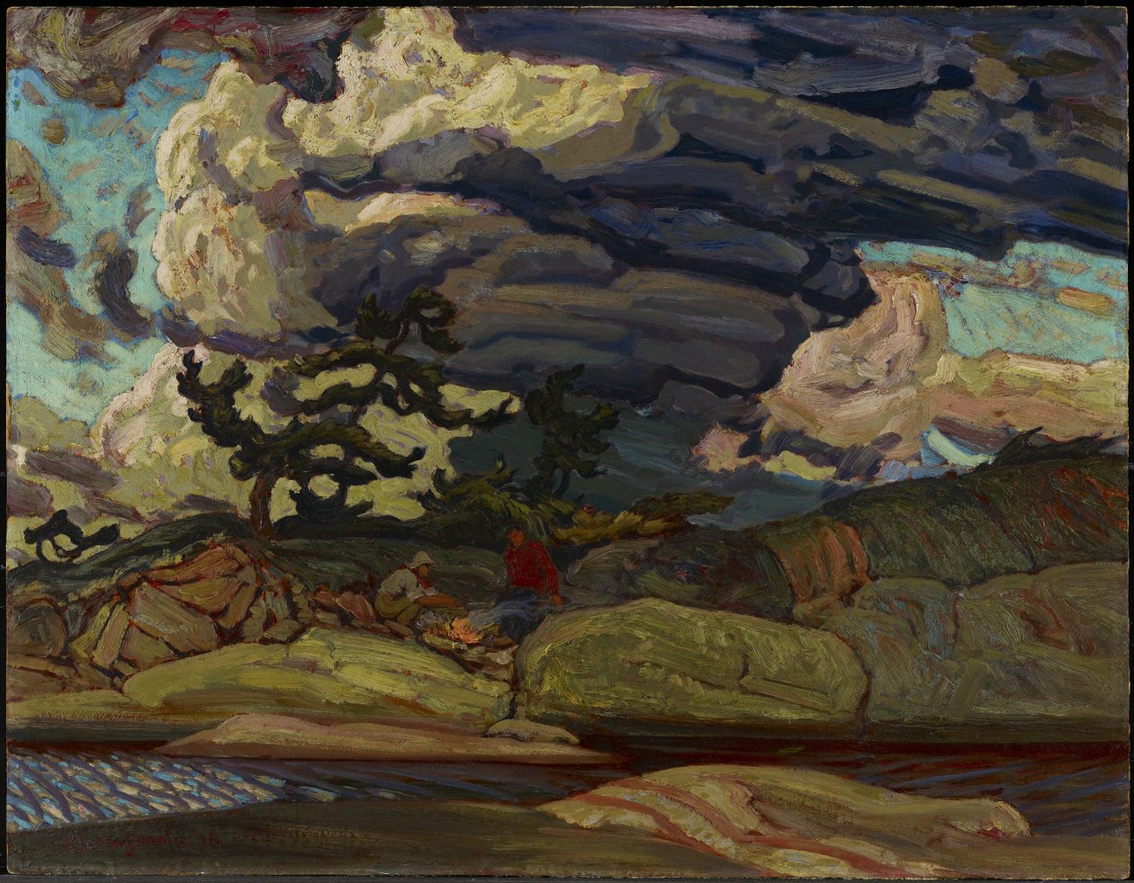 The Elements, 1916 (olie på træpulpplade) af James Edward Hervey Macdonald
