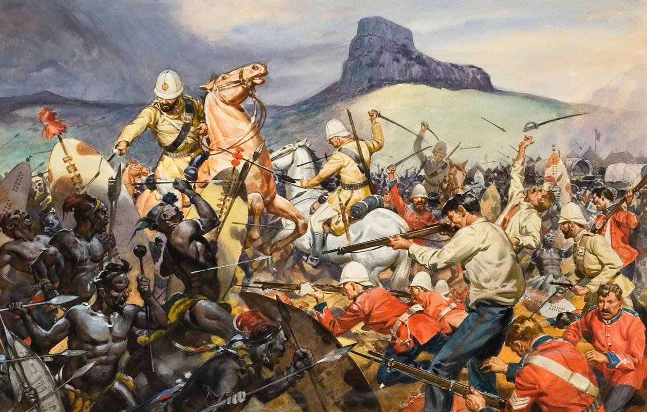 Boere og indfødte (gouache på papir) af James Edwin McConnell