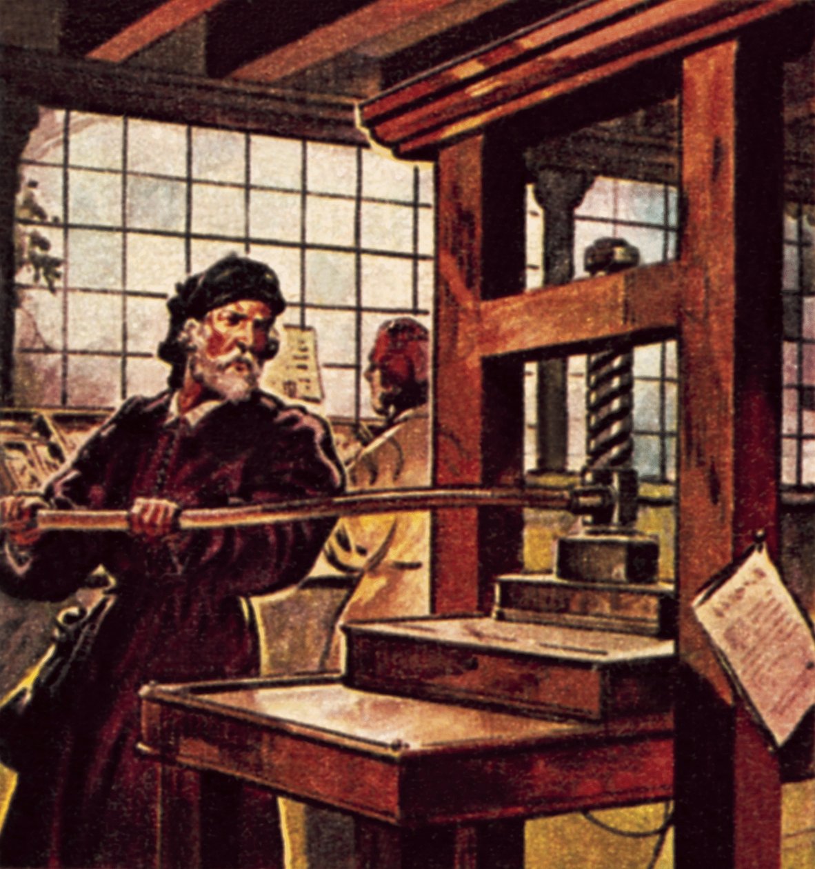 Caxtons trykpresse af James Edwin McConnell