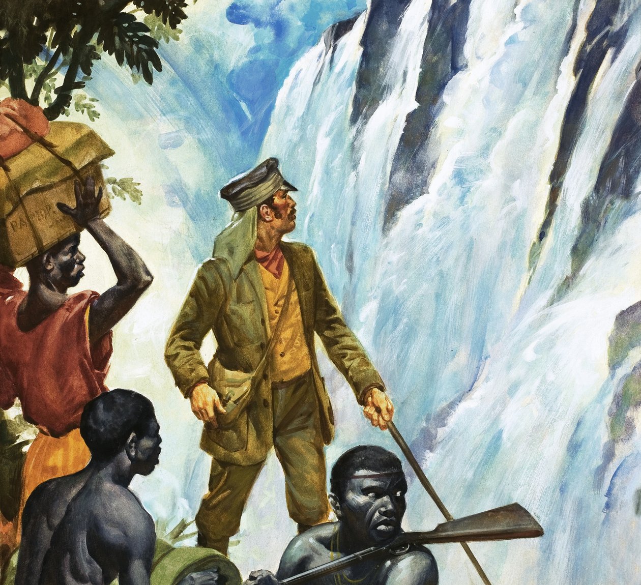 David Livingstone opdager Victoria Falls af James Edwin McConnell