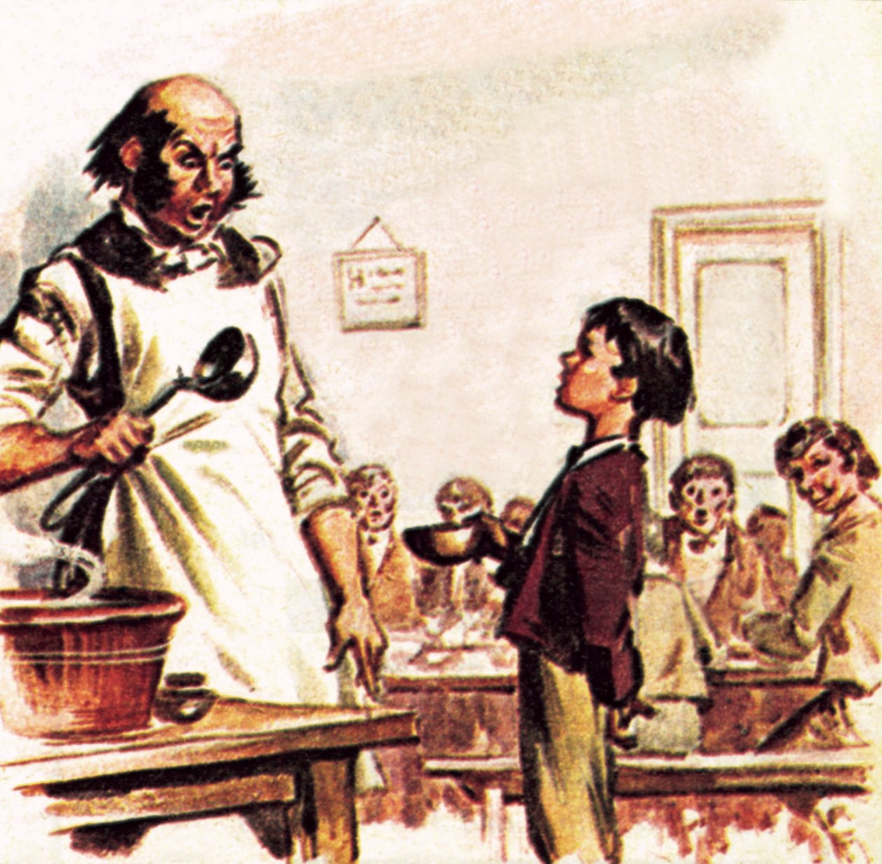 Oliver Twist beder om mere af James Edwin McConnell