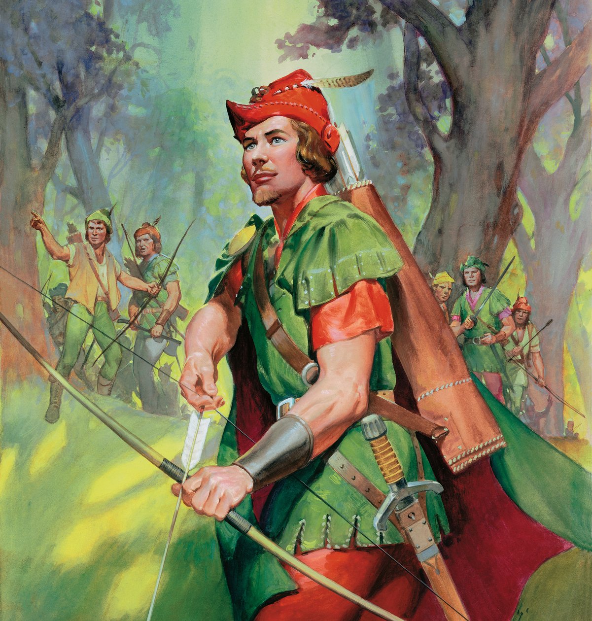 Robin Hood (gouache på papir) af James Edwin McConnell
