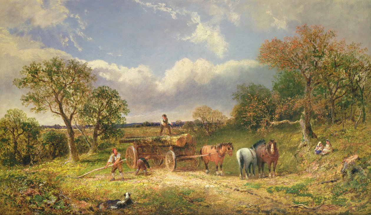 Vogn i et landskab af James Edwin Meadows