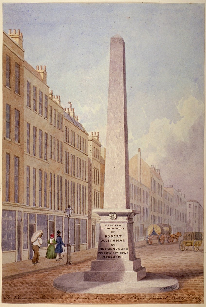Monument ved krydset mellem Farringdon Street og Fleet Street, City of London, 1833 af James Elmes