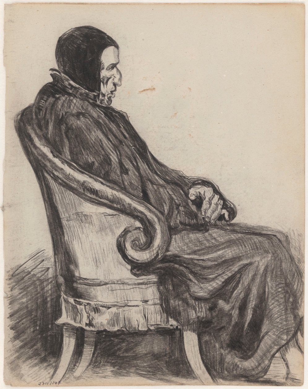 Efter Honoré Daumier: den franske politiker François Barbé Marbois af James Ensor