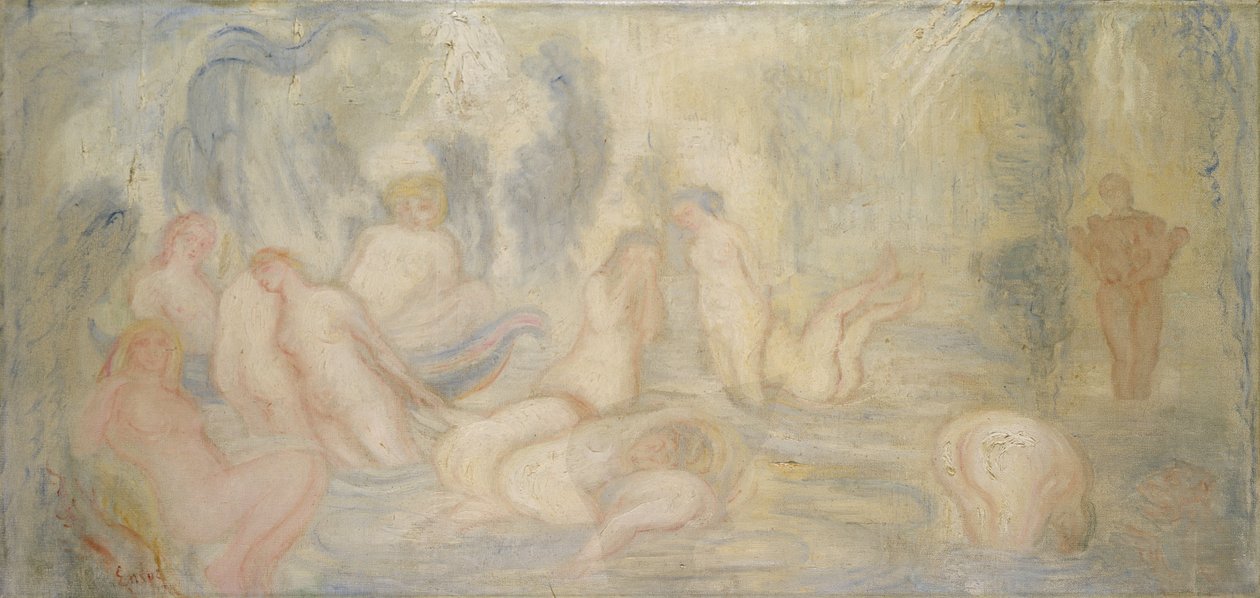 Badende piger (buede og bølgende linjer) 1911 (olie på lærred) af James Ensor