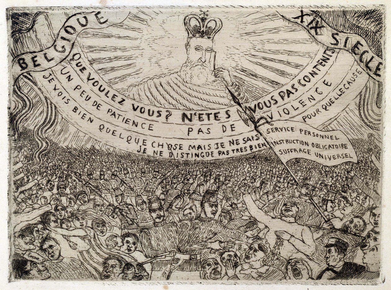 Belgien i det 19. århundrede af James Ensor