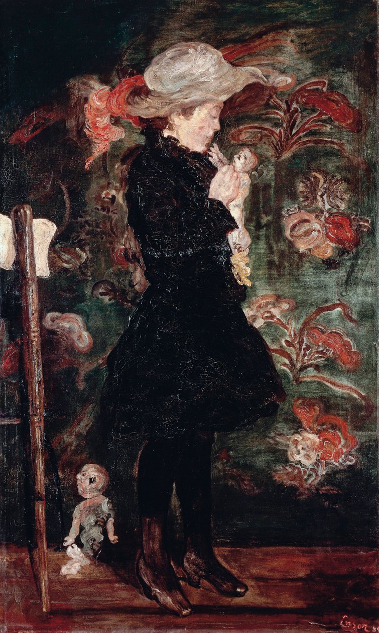 Barn med dukke af James Ensor