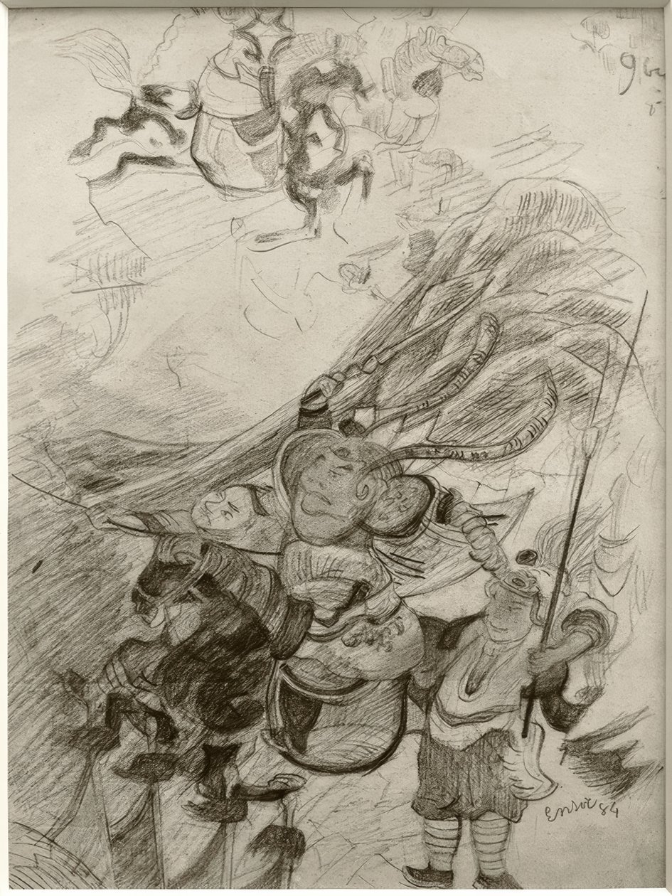 Chinoiserie (kinesiske krigere) af James Sidney Ensor