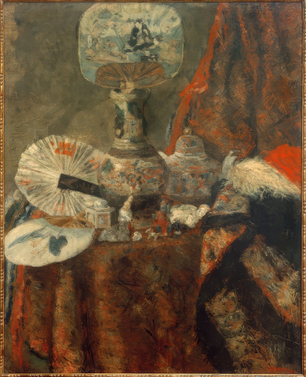 Chinoserier, vifter og stoffer af James Sidney Ensor