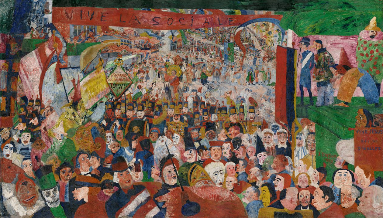 Kristi indtog i Bruxelles i 1889 af James Ensor