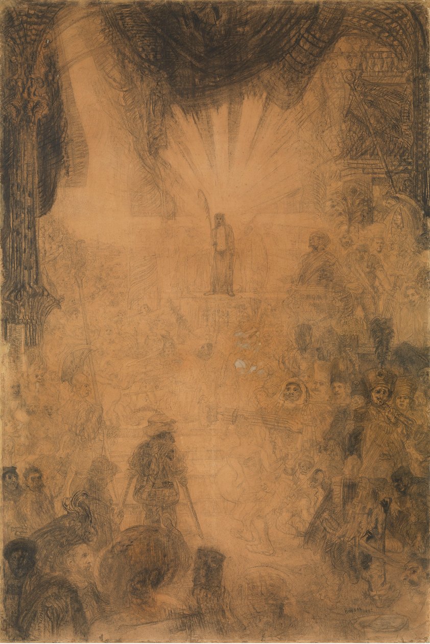 Christus dem Volk gezeigt af James Ensor