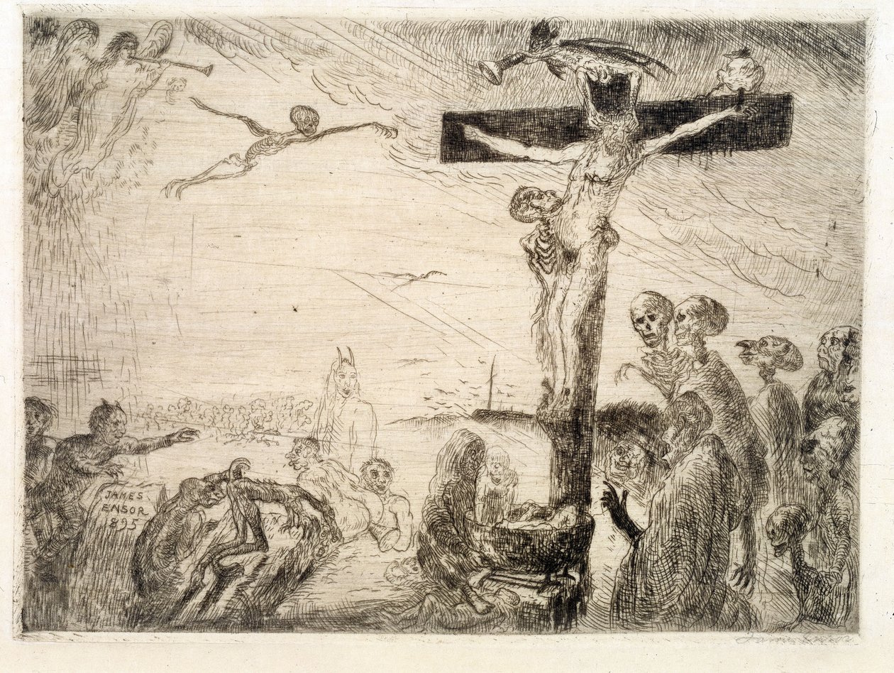 Kristus plaget af djævle af James Ensor