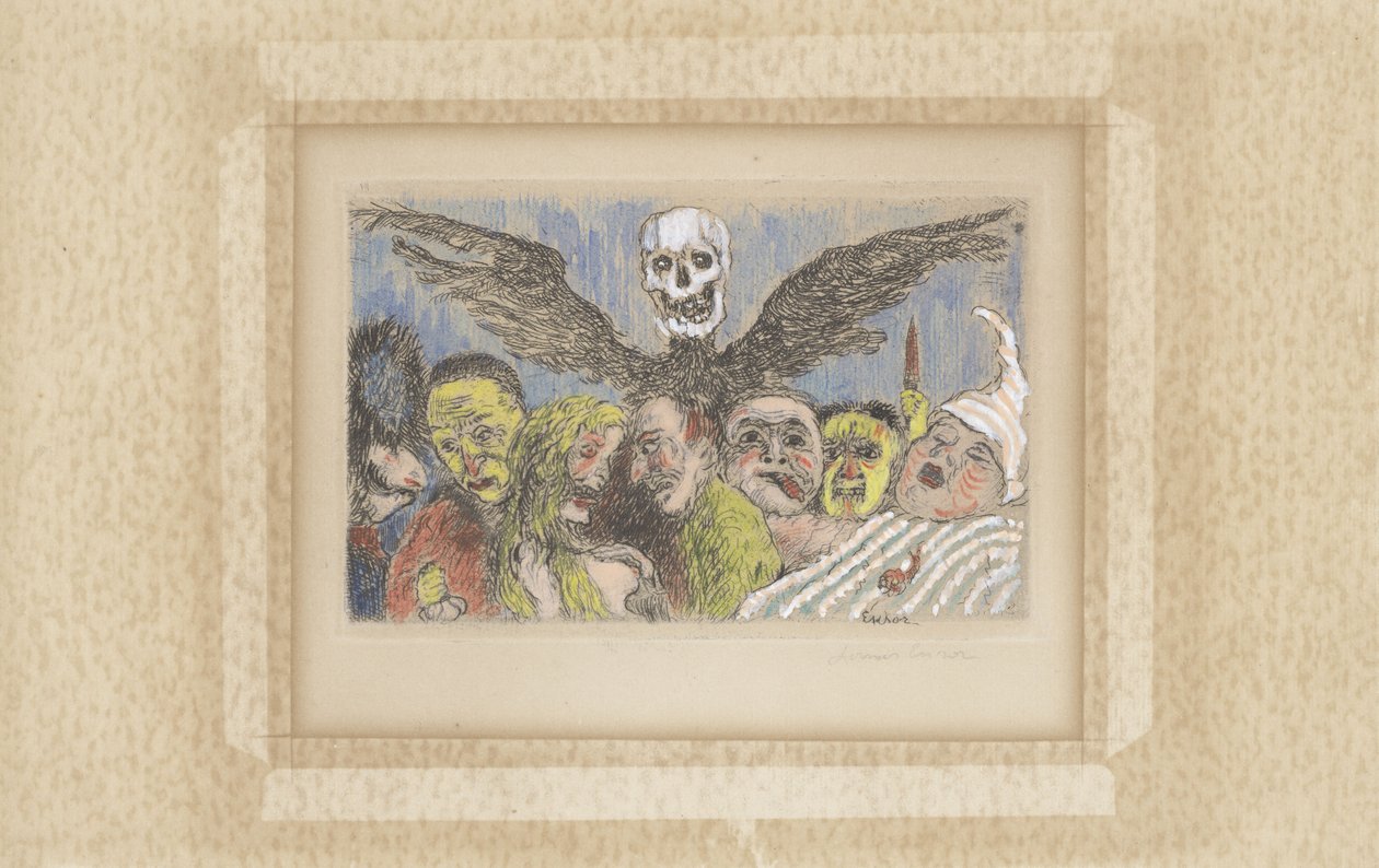 De syv dødssynder, der er overvundet af døden af James Ensor