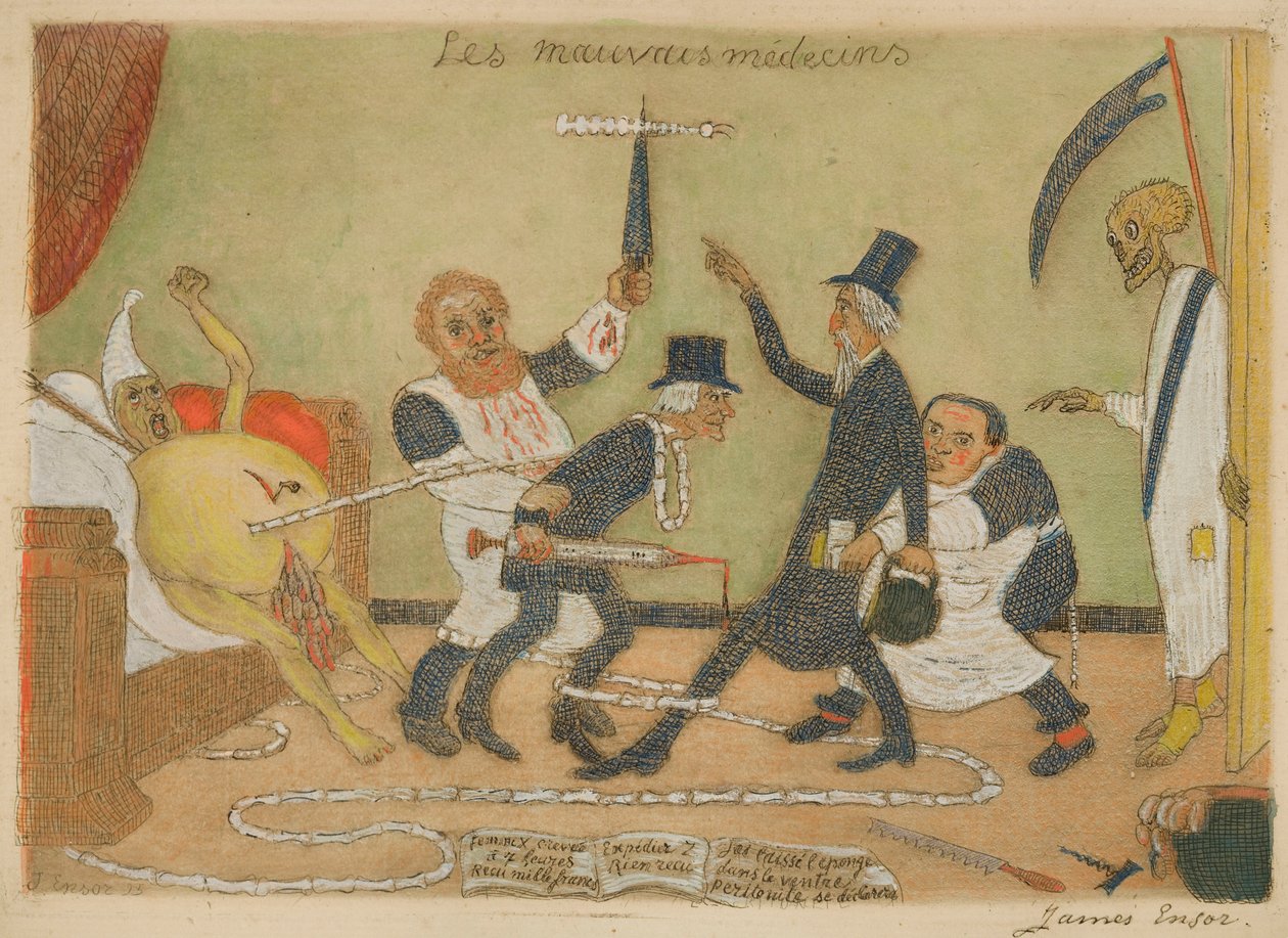 De dårlige læger af James Ensor
