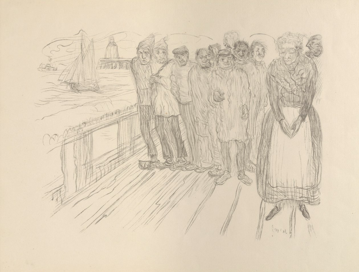 Fiskerne (De stakkels mennesker) af James Ensor