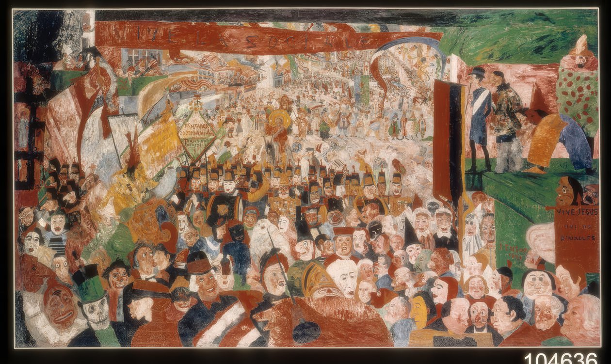 Kristi indtog i Bruxelles i 1889 af James Ensor
