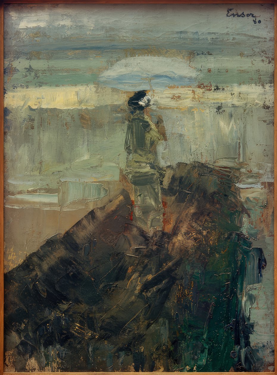 Damen på bølgebryderen af James Sidney Ensor