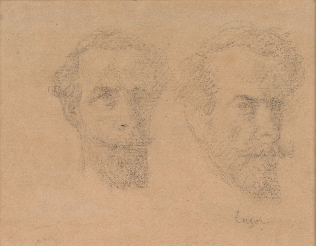 Dobbelt selvportræt af James Ensor
