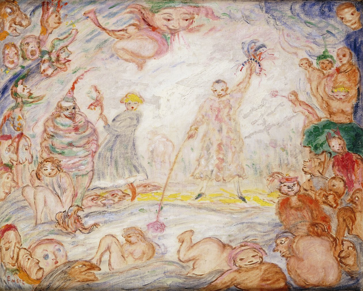 Evolution mellem himmel og hav, ca. 1935 (olie på lærred) af James Ensor
