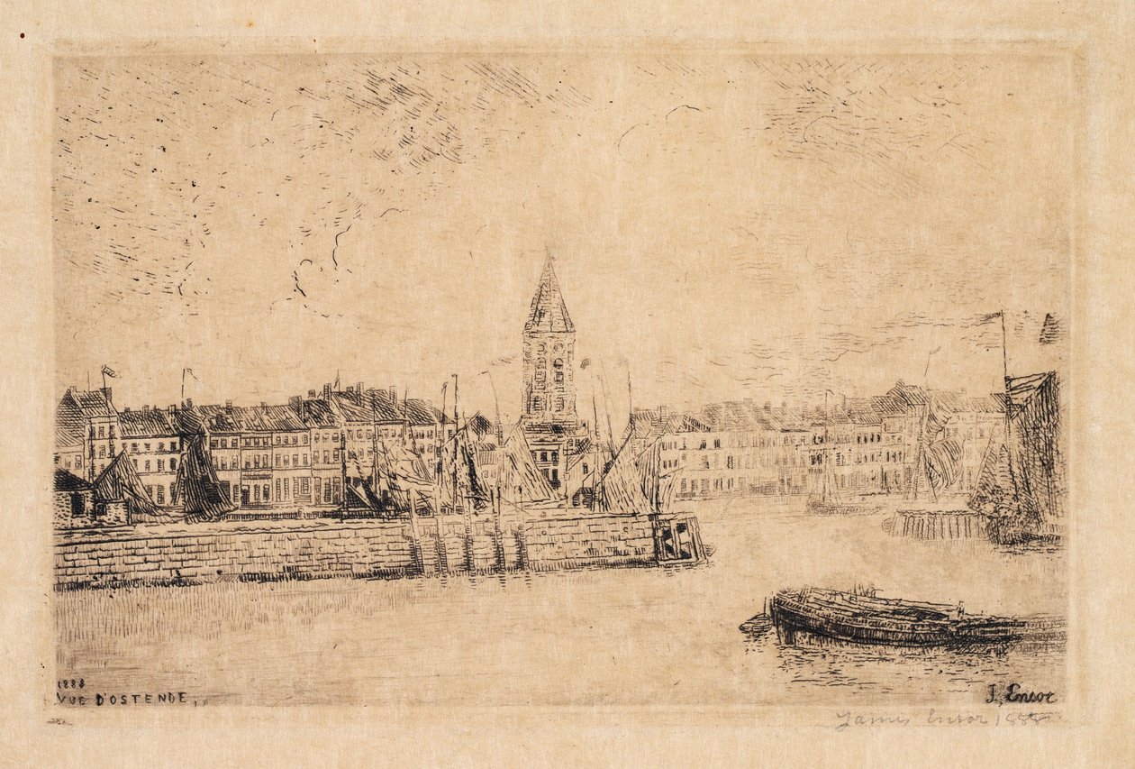 Udsigt over Oostende mod øst af James Ensor