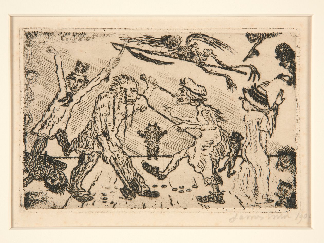 La col?re (Wrath), fra porteføljen Les p?ch?s capitaux (Dødssynderne) af James Ensor