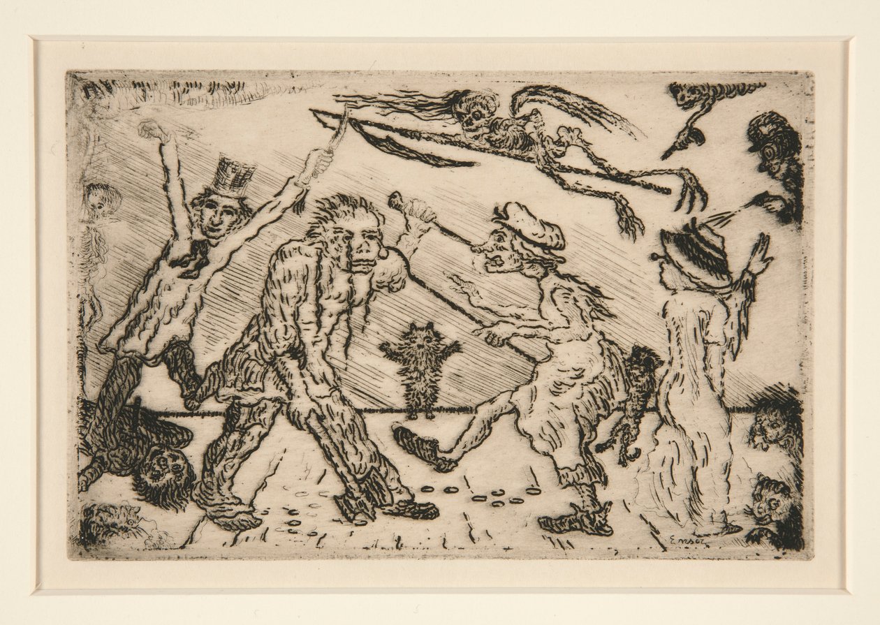 La col?re (Wrath), fra porteføljen Les p?ch?s capitaux (Dødssynderne) af James Ensor