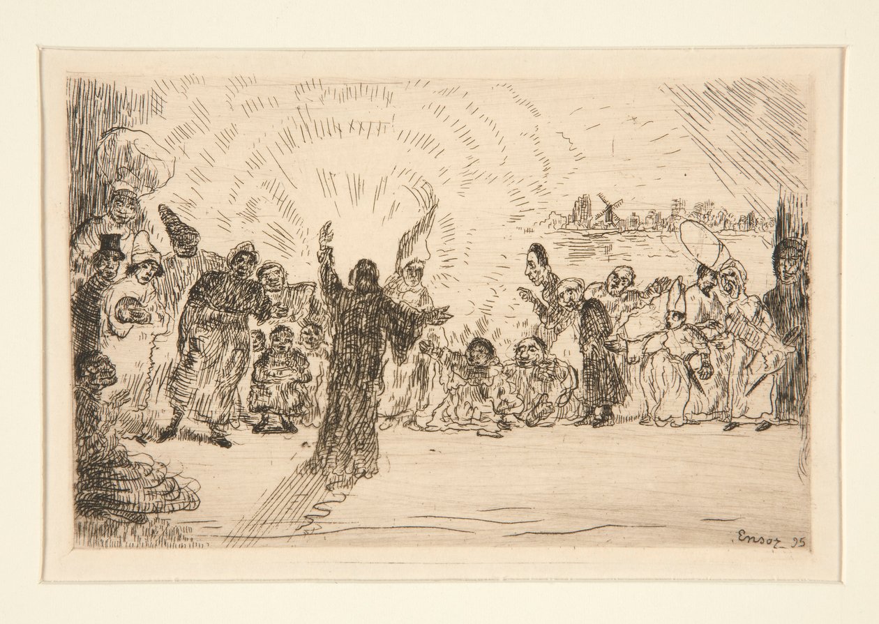 Kristus til tiggerne (Christ and the Beggars) af James Ensor