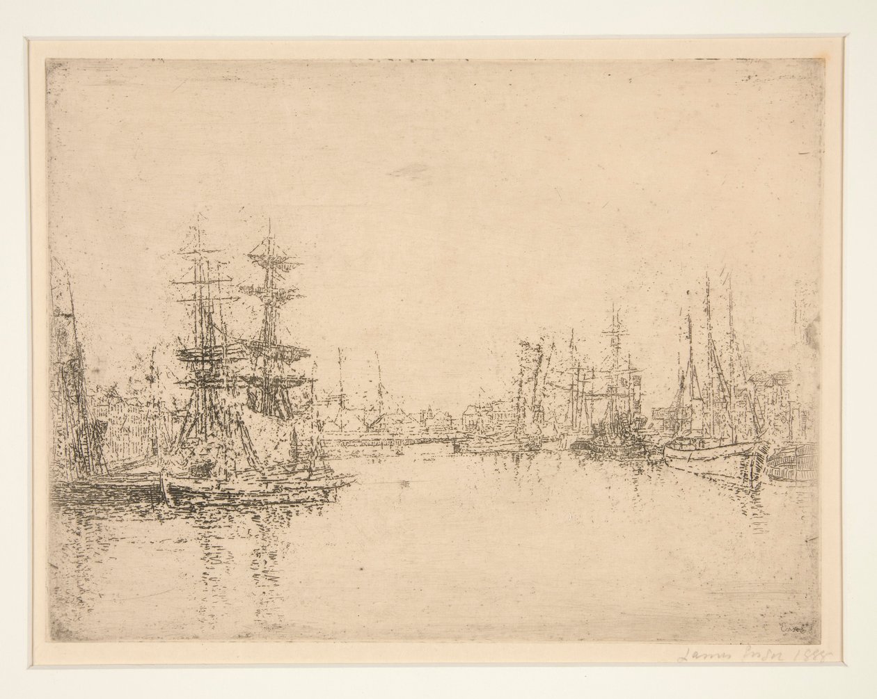 The Main Dock, Oostende (The Main Dock, Oostende) af James Ensor