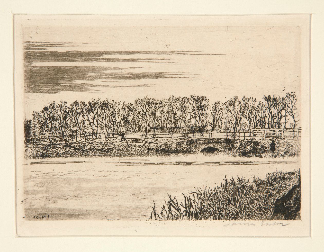 Le pont du bois? Ostende (Broen i skoven i Oostende) af James Ensor
