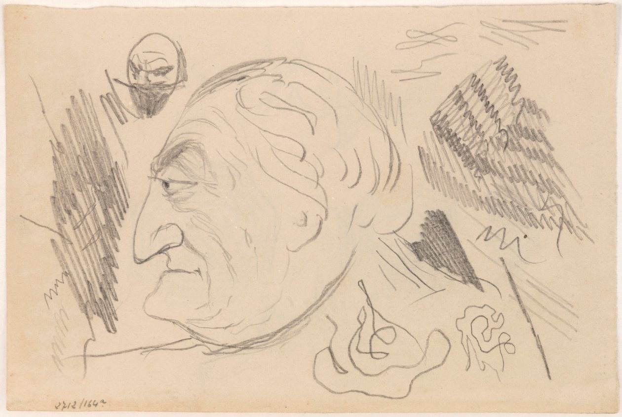 Mand set i profil af James Ensor