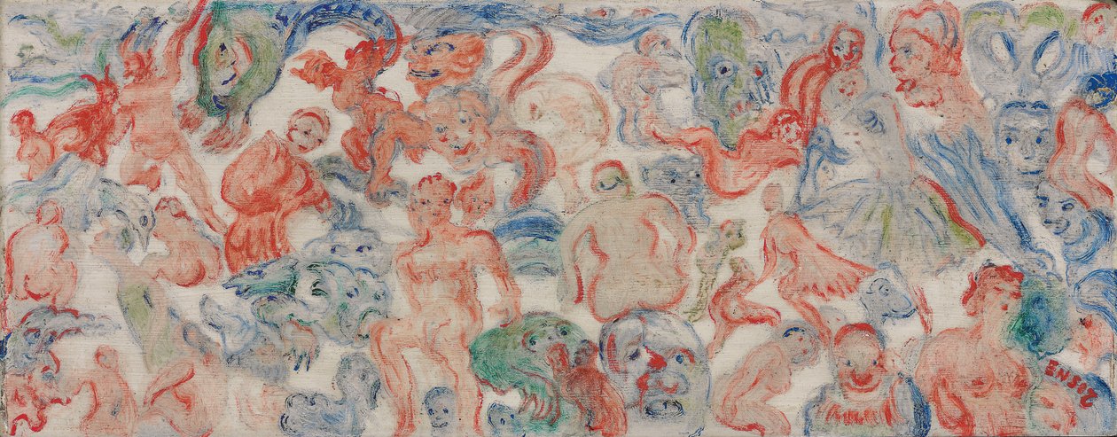 Monstre sammenflettet usyet, sammenflettet (A) af James Ensor