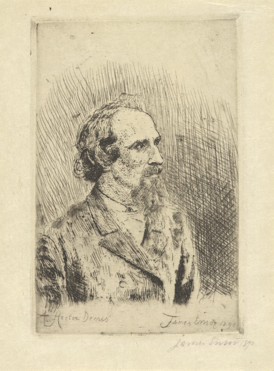 Portræt af Hector Denis af James Ensor
