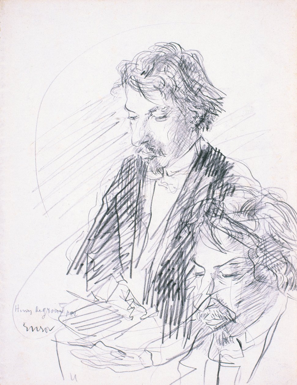 Portræt af kunstneren Henry de Groux af James Ensor