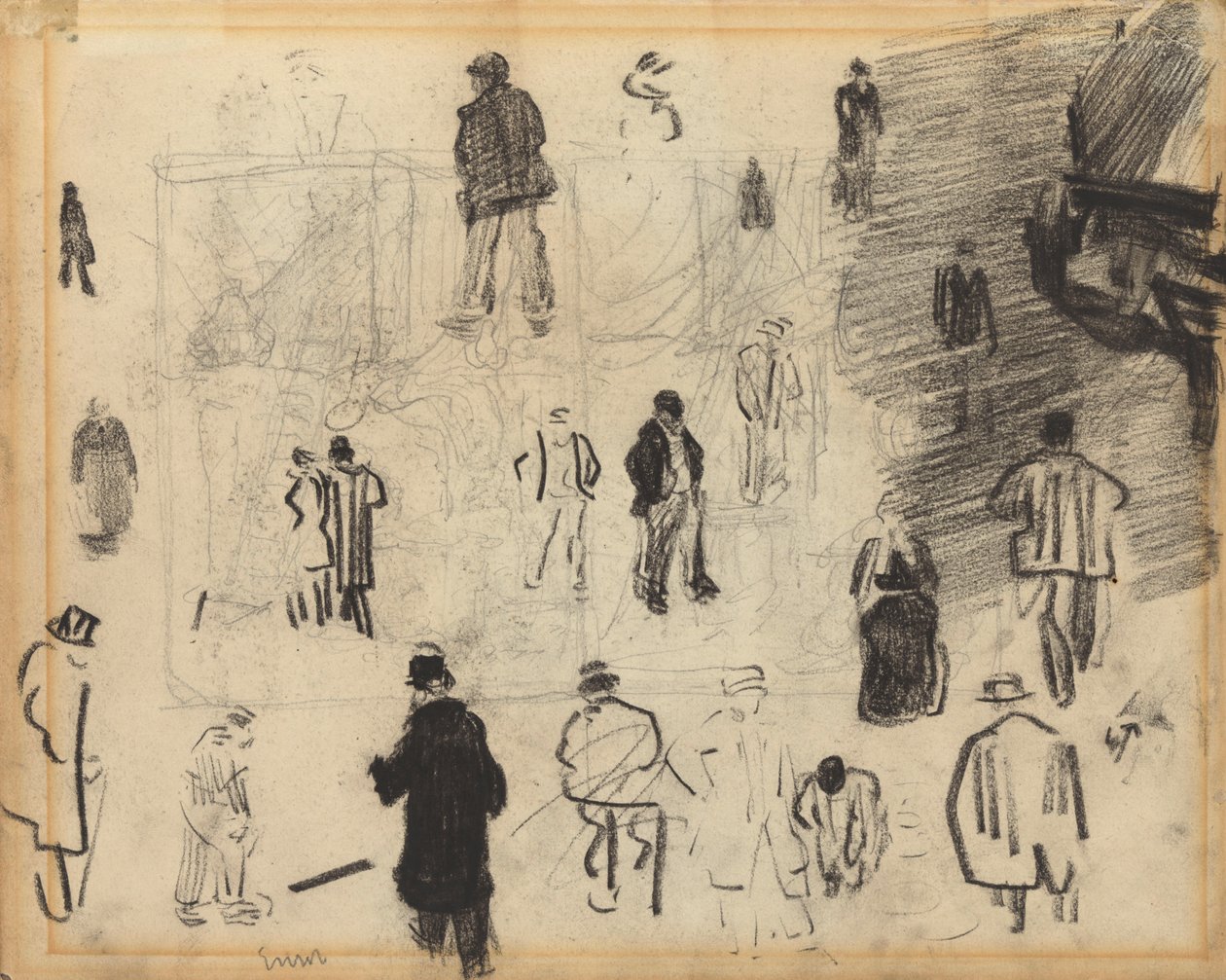 Recto: trillebør og figurer af James Ensor