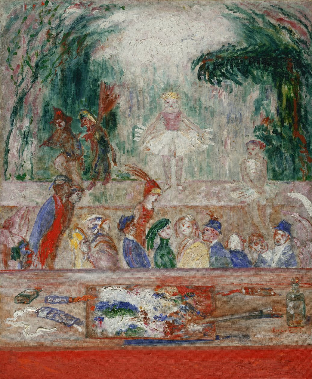 Stråler fra Palette, ca. 1930 (olie på lærred) af James Ensor