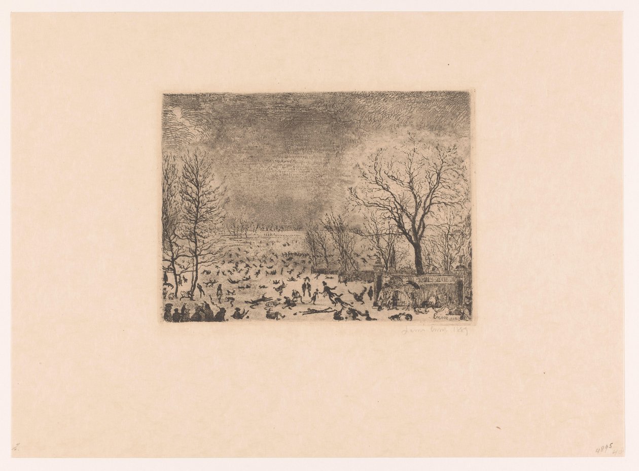 skøjteløbere Les patinører af James Ensor