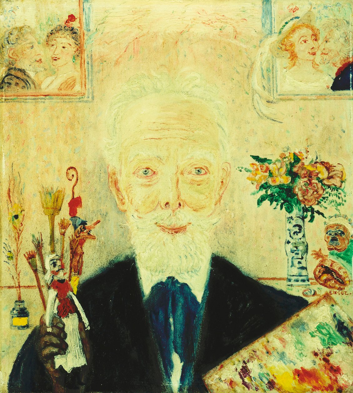 Selvportræt; Auto-portræt af James Ensor