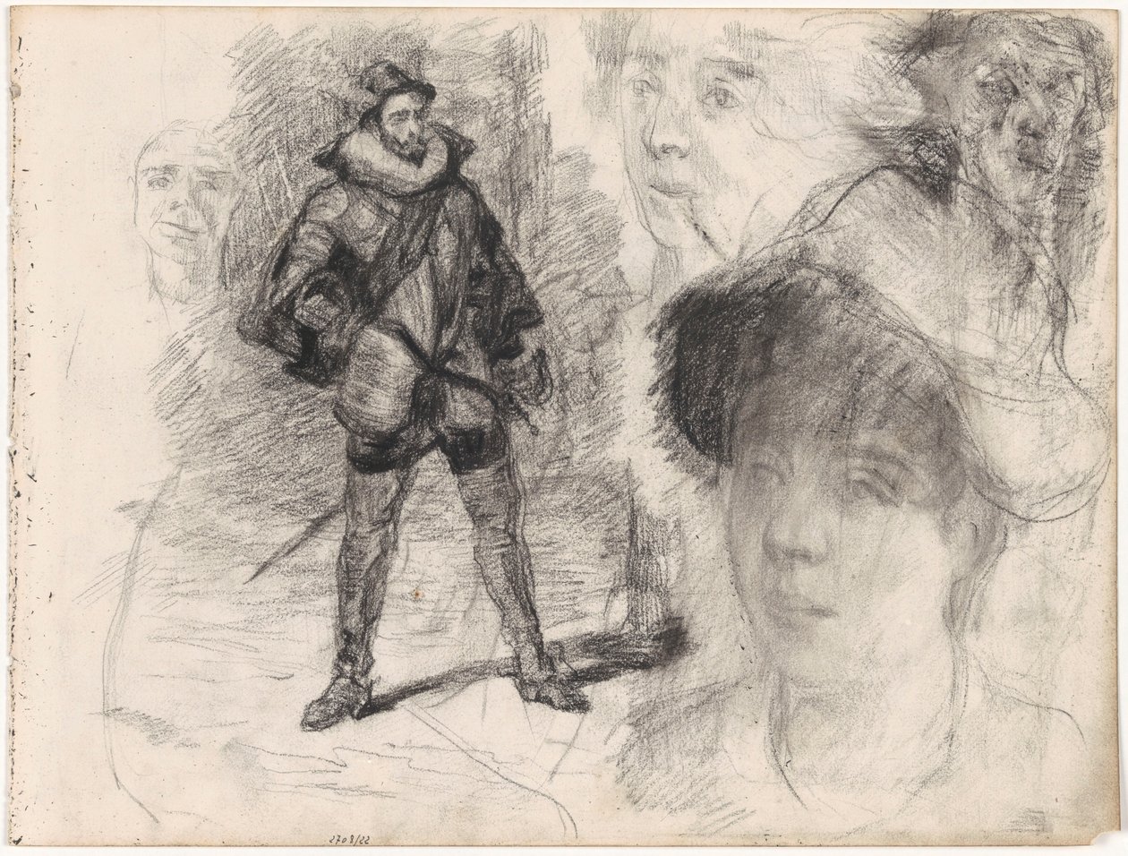 Spansk soldat og fire ansigter af James Ensor