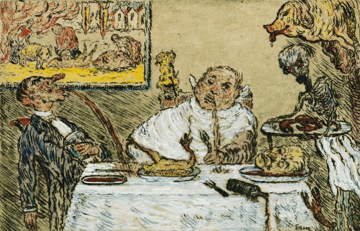 Dødssynderne; Hovedstadsfiskeri af James Ensor