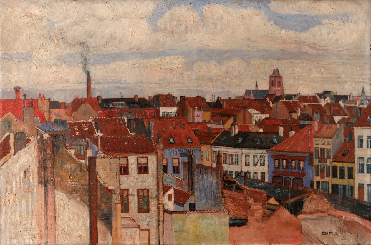 Tagene i Oostende af James Ensor