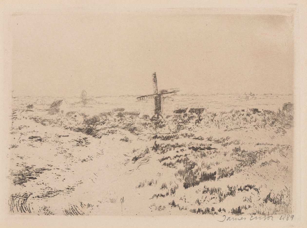 Vindmøllen ved Mariakerke af James Ensor