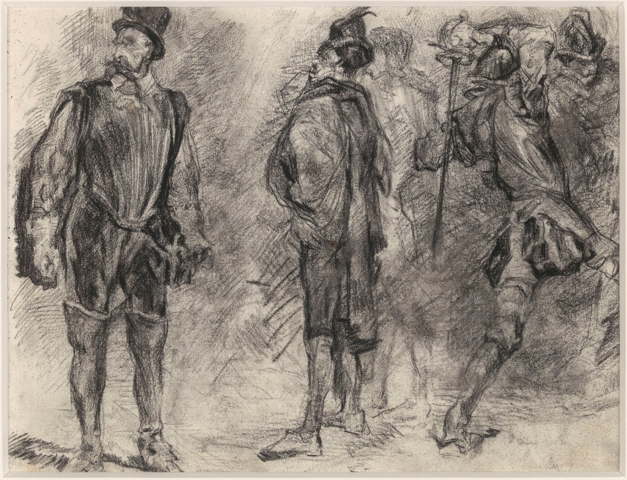 Tre spanske soldater, hvoraf den ene bærer et sværd af James Ensor