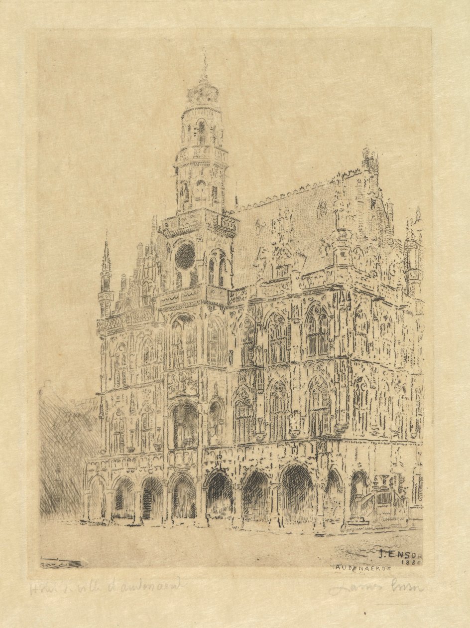 Rådhuset i Oudenaarde af James Ensor