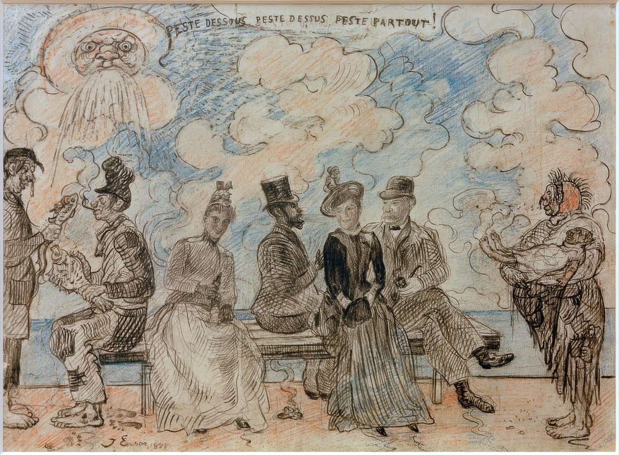 Pesten nedenunder, pesten ovenover, pesten overalt af James Sidney Ensor