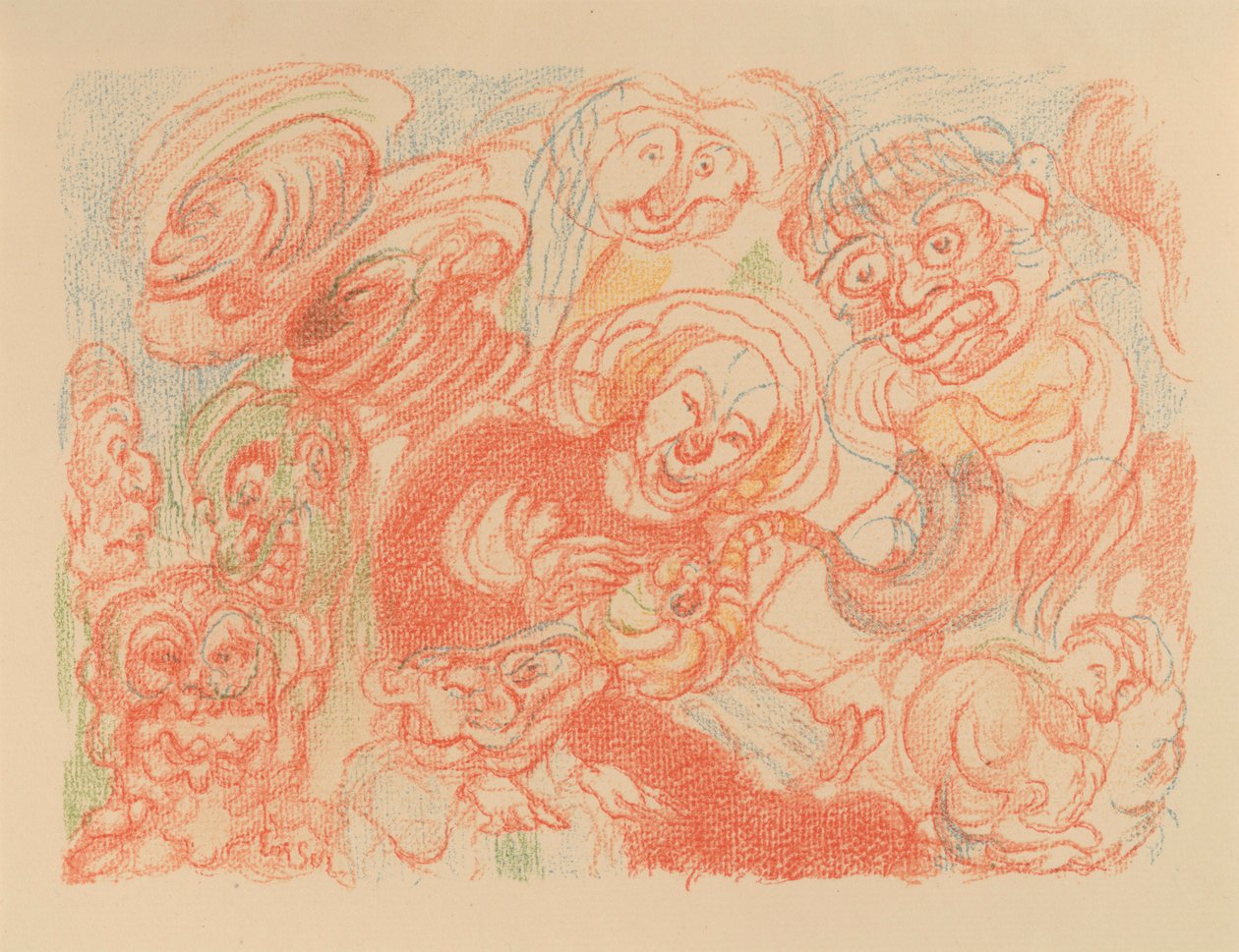 Die Heilige Familie (aus: Szenen aus dem Leben Christi) af James Ensor