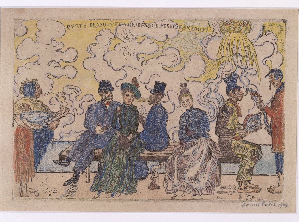 Forfald nedenunder, forfald ovenpå, forfald overalt af James Ensor