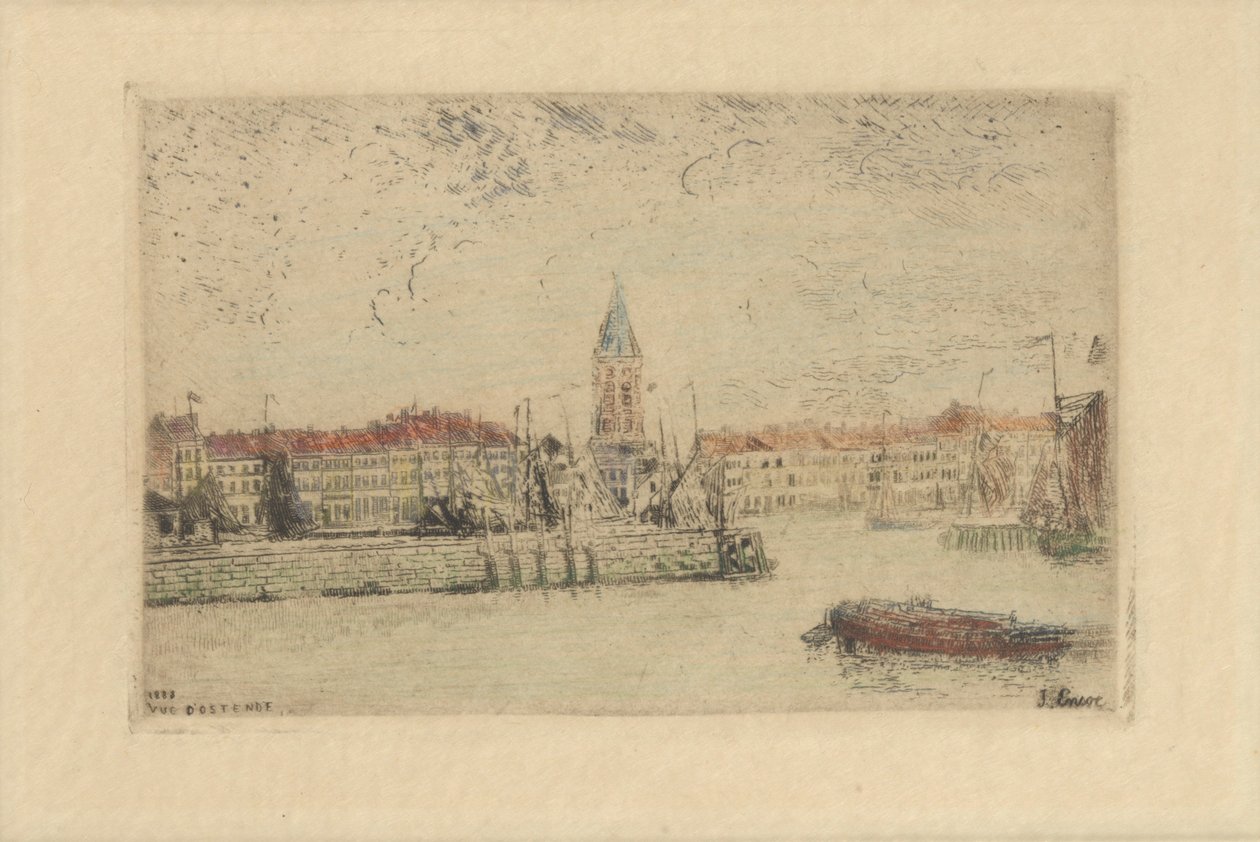Udsigt over Ostende mod øst af James Ensor
